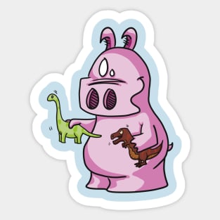 I play with dinosaurs Sticker